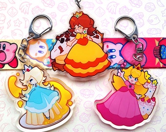 Nintendo Princesses Keychains | Acrylic Charm | 2.5"