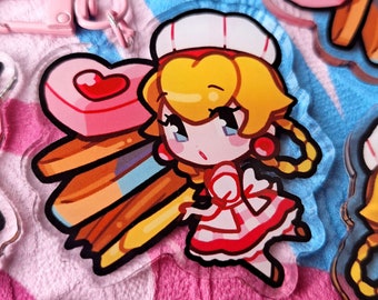 Baker Princess Peach: Showtime! | Acrylic Charm | 2.5" Double-Sided