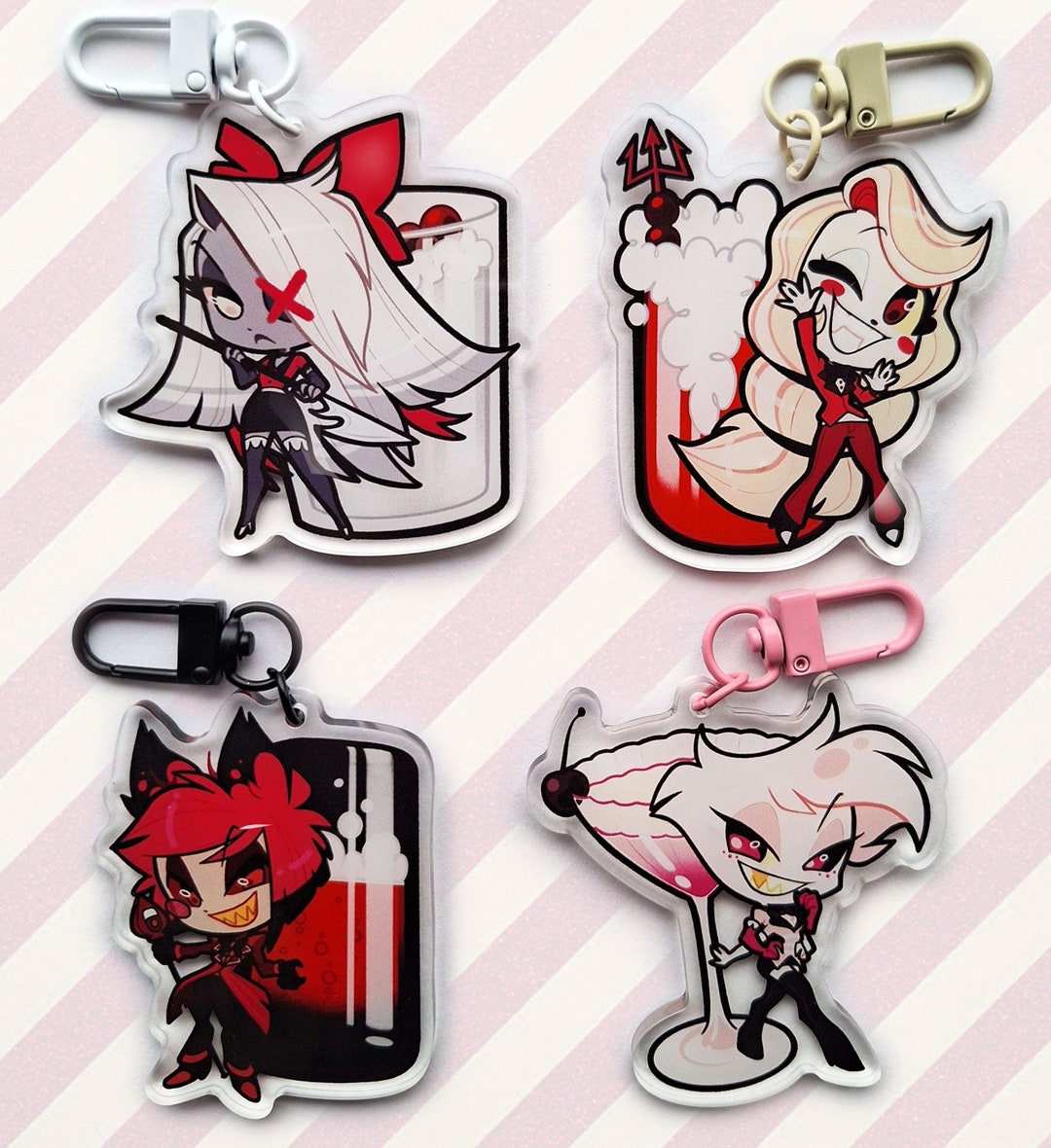 Hazbin Hotel Drinks Keychains Acrylic Charm 2.5 - Etsy