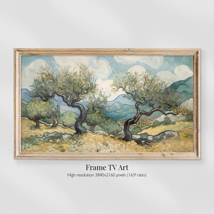 Samsung Frame TV Art, Two Olive Trees in Van Gogh Art style, Vintage Art, Modern Farmhouse Wall Decor, Digital DOWNLOAD, Digital Art for Tv