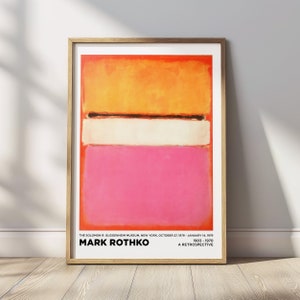 Art Poster, Mark Rothko 1950, expressionism Museum Expo Art Show Wall Decor, Famous Artist poster, Printable Painting Digital Download #0032