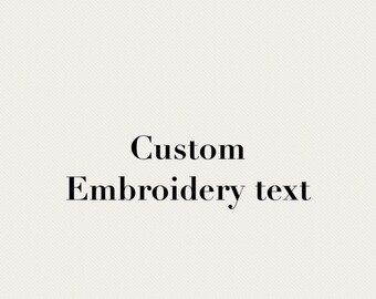 Custom Embroidery text