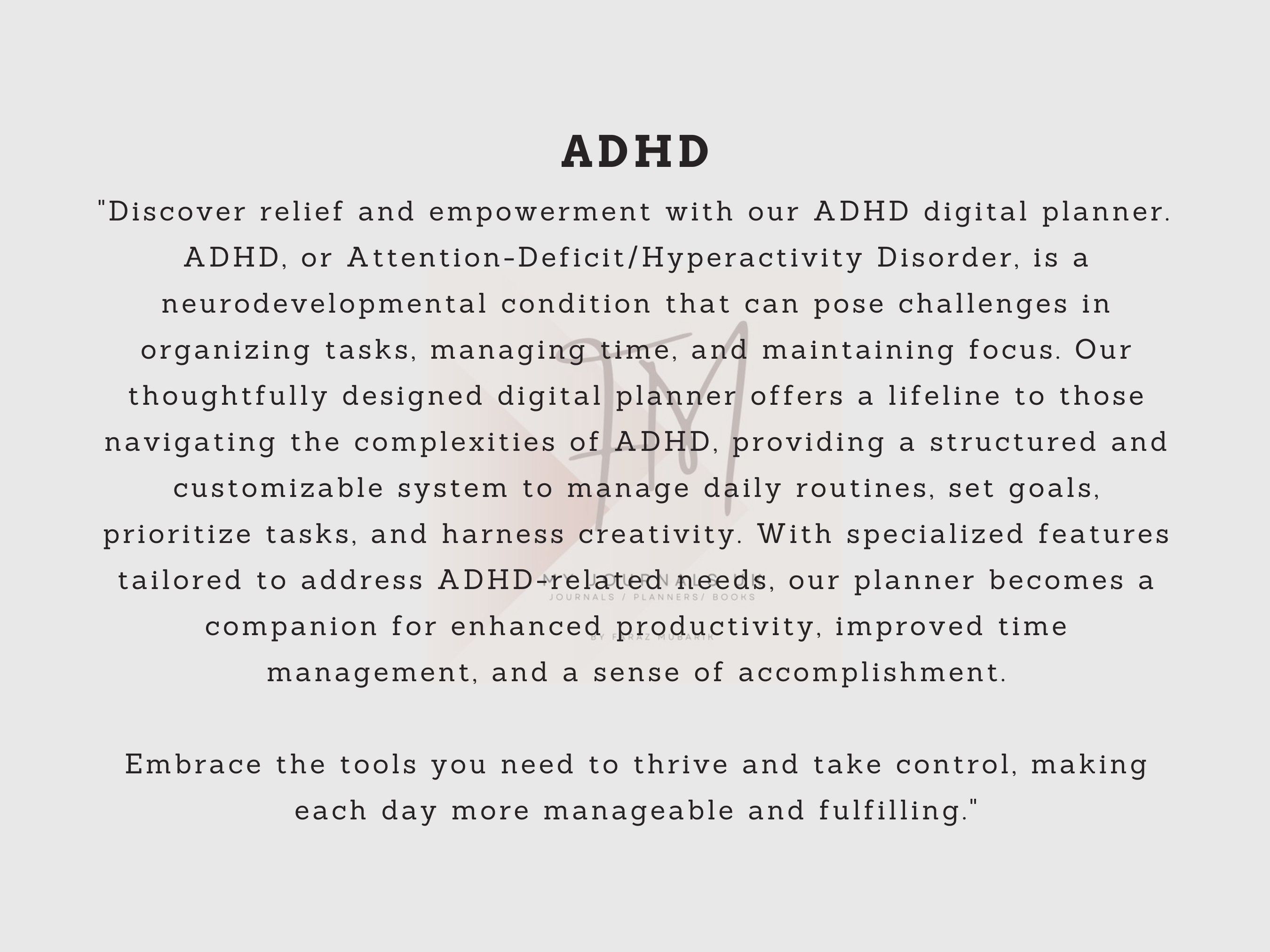 ADHD Digital Planner Adults 2024 Goodnotes Hyperlinked Daily Monthly ...