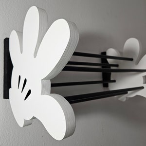 Mickey White Glove Stirnbandhalter, Holz Wandhalterung, Sammlerstück, Stirnband Ohrhalter, Mickey Stirnband Ohrhalter