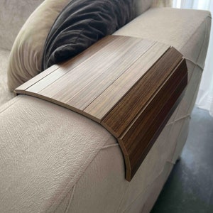 Wooden Sofa Arm Tray Table with 5 Color Side Table for Couch Perfect Gift for New House Foldable Coffee Table Modern Home Decor 17.7x10 inch