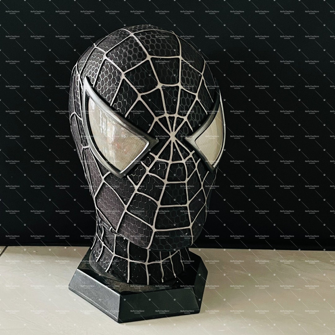 Venom Spiderman Cosplay Black Spider Mask Headgear Cosplay Etsy