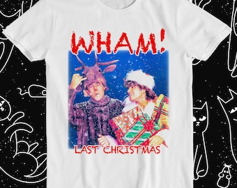 Last Christmas Wham Xmas Santa Muziek Grappige Retro Unisex Gift T-shirt F2311