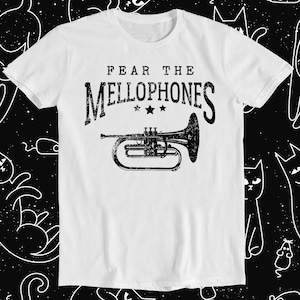 Mellophone Player Marching Band Mellophones Retro Funny Meme Gift Tee T Shirt 1281