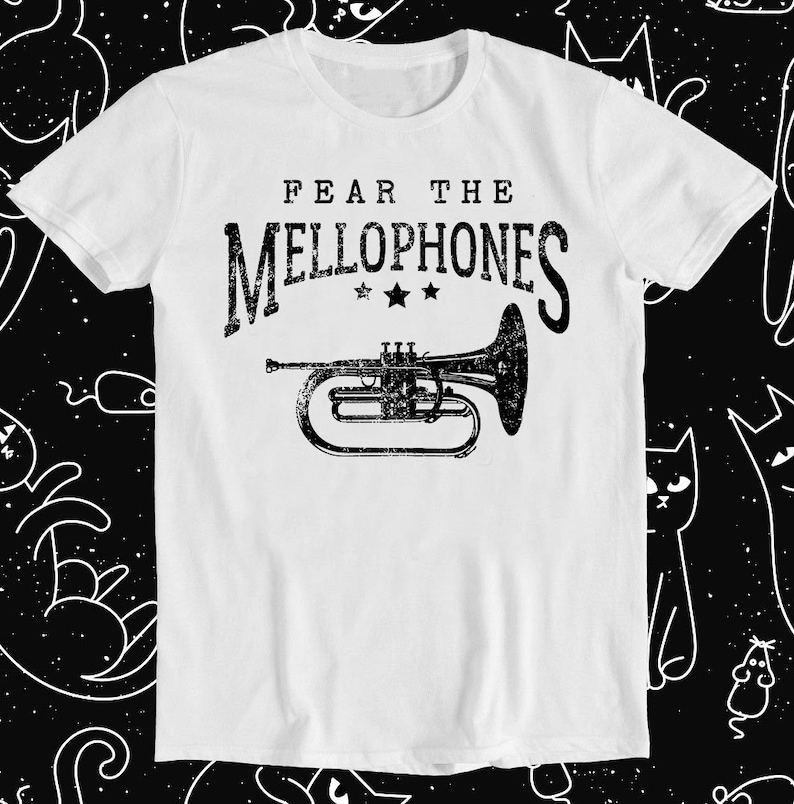 Mellophone Player Marching Band Mellophones Retro Funny Meme Gift Tee T