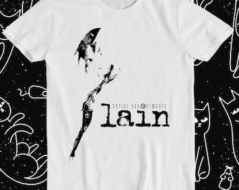 Serial Experiments Lain 日本のTシャツ 大人用 ユニセックス メンズ