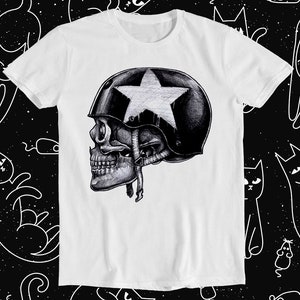 Skull Biker Harley Motorbike Ride Bike Punk Baby Retro Best Gift Top Tee Mens Womens Unisex T Shirt 622