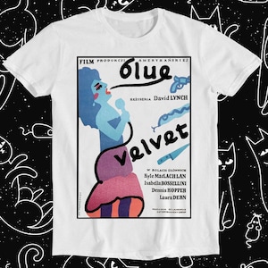ブルーベルベット Tシャツ 80年代カルト映画 ポーランドポスター デヴィッド・リンチ クールギフトTシャツ T238