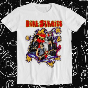 Dire Straits Music Punk Rock Retro Funny Meme Gift Tee T Shirt 1250