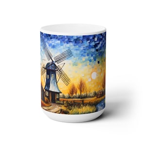 Ceramic Vincent van Gogh Starry Night Inspired Mug 15oz No.1