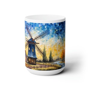 Ceramic Vincent van Gogh Starry Night Inspired Mug 15oz No.2