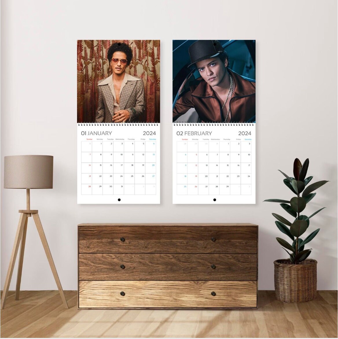 Bruno Mars Calendar 2024, Bruno Mars 2024 Celebrity Wall Calendar sold