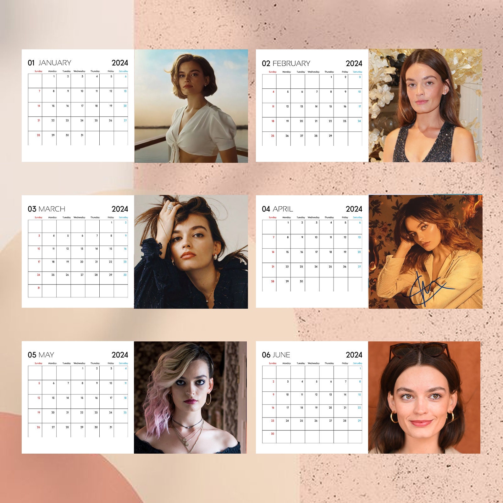 Emma Mackey Calendar 2024, Celebrity Calendar, Emma Mackey 2024 Wall