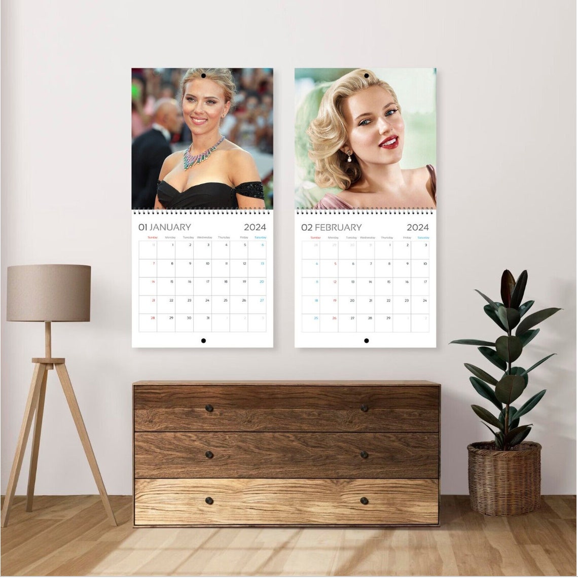 Scarlett Johansson Calendar 2024, Scarlett Johansson Celebrity Wall