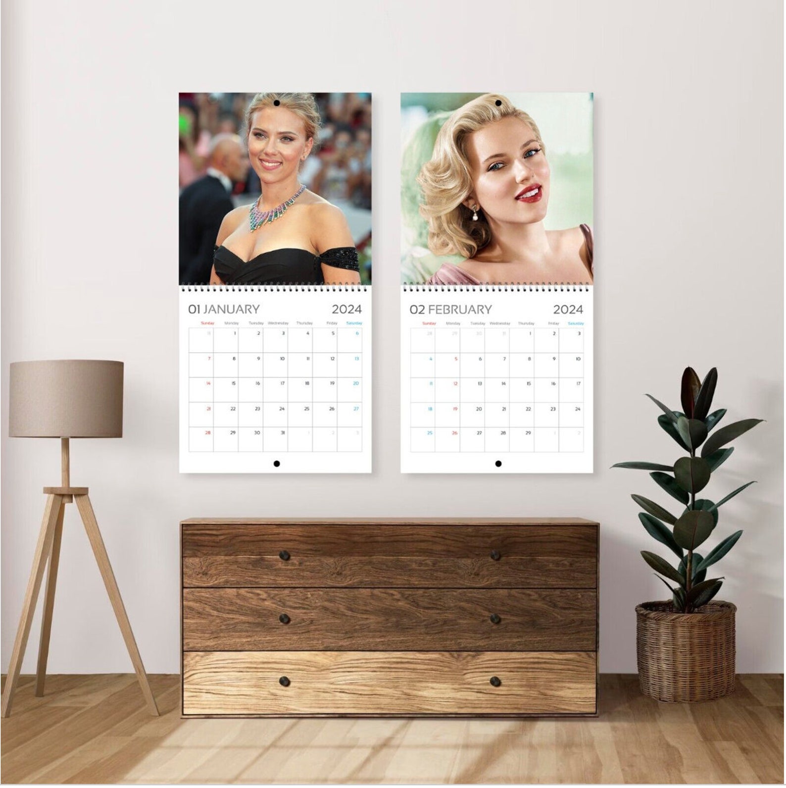 Scarlett Johansson Calendar 2024, Scarlett Johansson Celebrity Wall