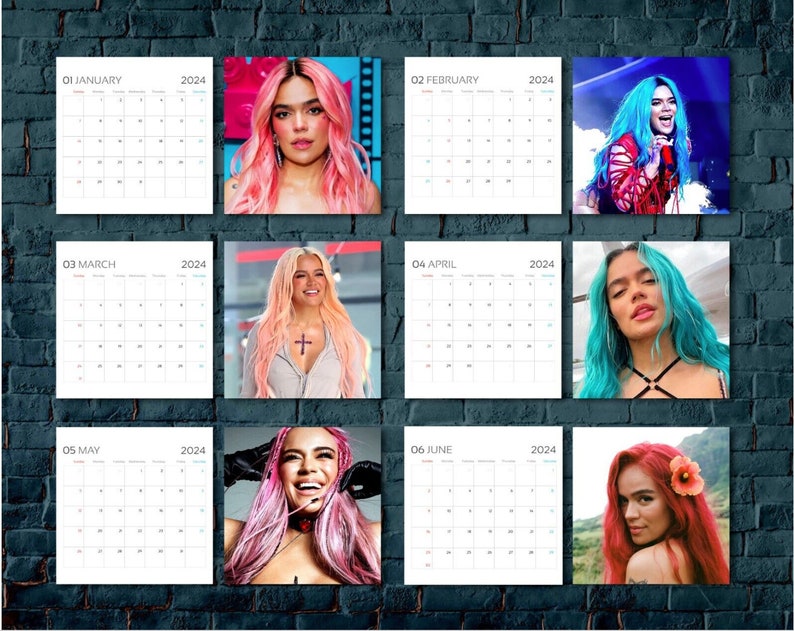 Karol G Calendar 2024, Celebrity Calendar, Karol G 2024 Wall Calendar