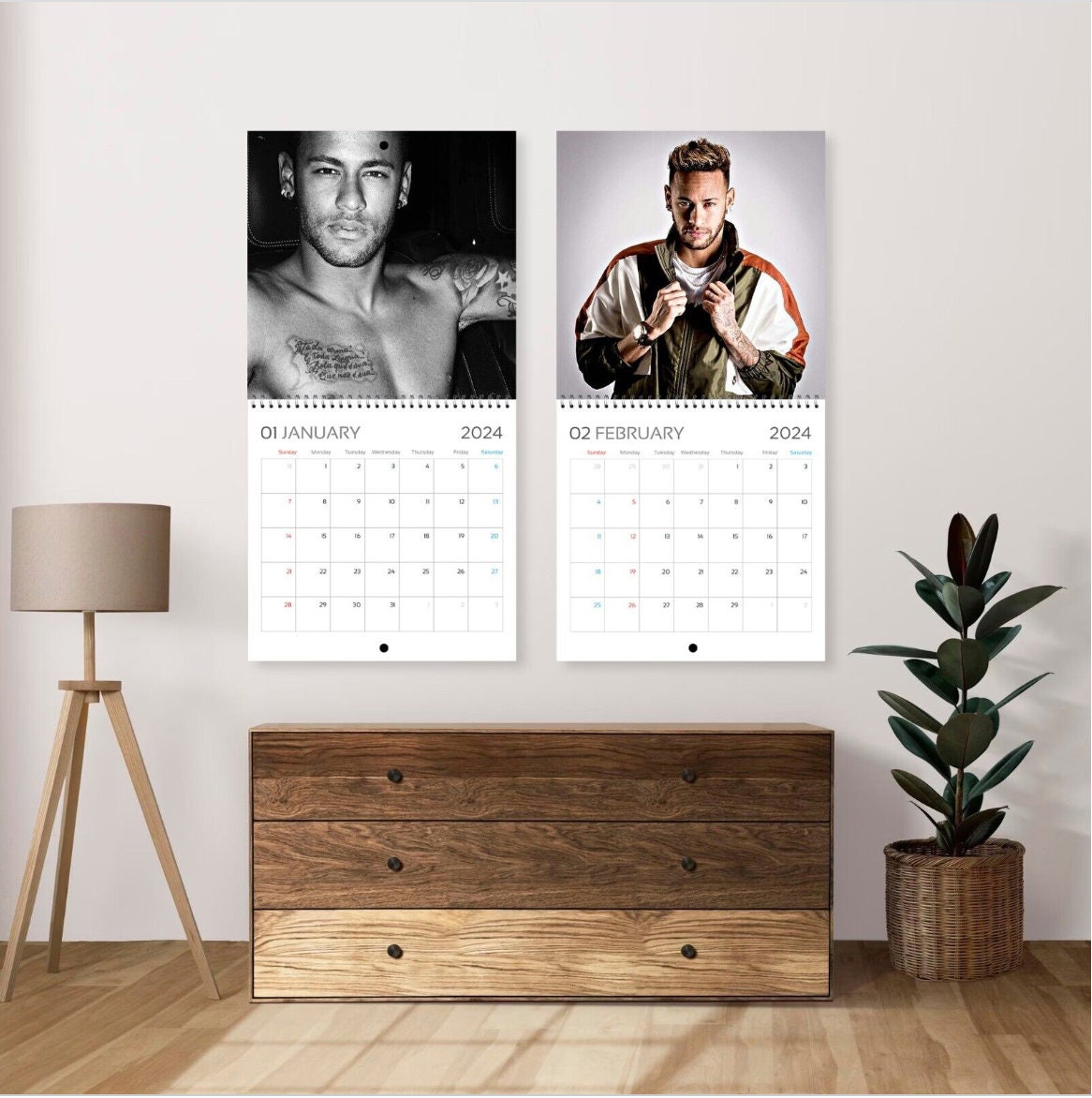 Neymar Calendar 2024 Neymar 2024 Celebrity Wall Calendar Gift, Wall