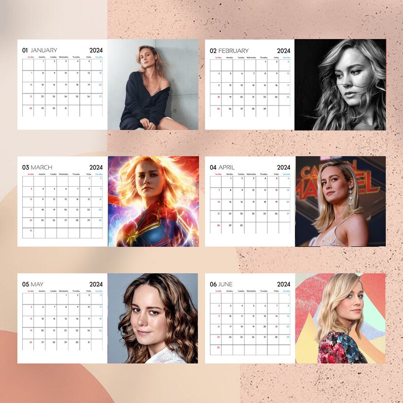 Brie Larson Calendar 2024, Celebrity Calendar, Brie Larson 2024 Wall