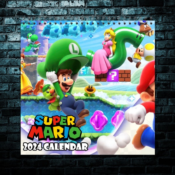Super Mario 2024 Calendar Etsy Singapore