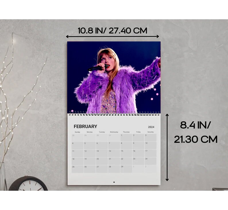 Blink Swiftie Inspired 2024 Calendar, Taylor Tour Calendar, Swiftie