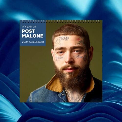 Celebrity Calendar, Post Malone Calendar 2024, Post Malone 2024 Wall