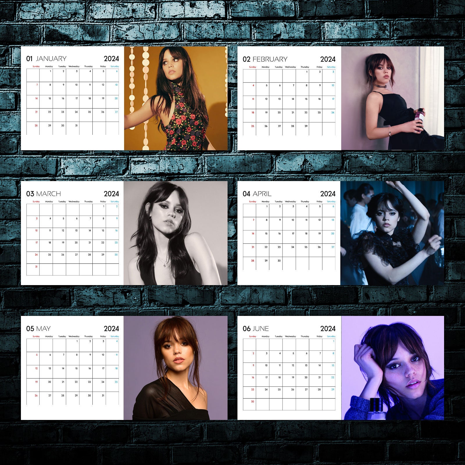 Jenna Ortega Calendar 2024 Celebrity Calendar Jenna Ortega 2024 Wall