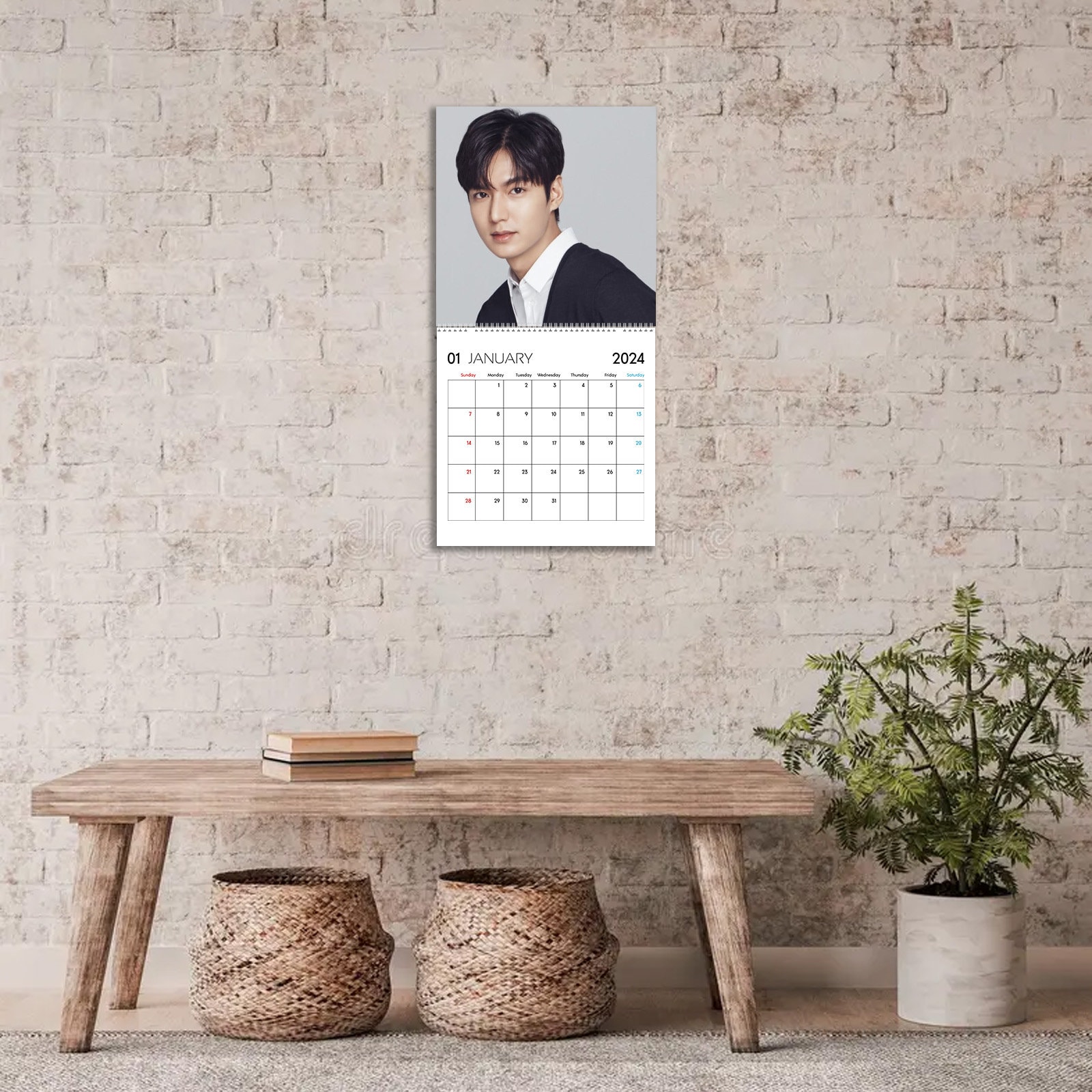 Lee Min Ho Calendar 2024, Lee Min Ho Celebrity Wall Calendar sold by