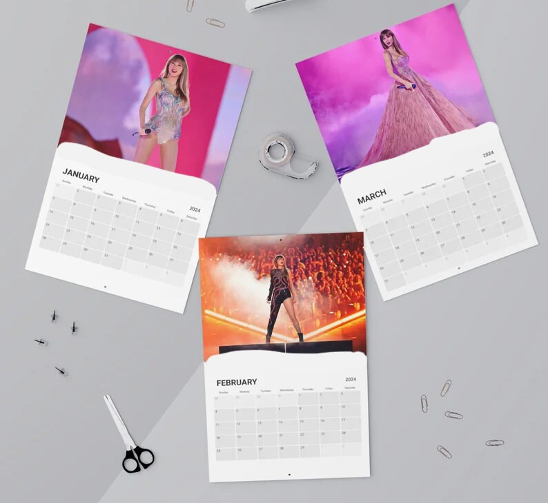 Blink Swiftie Inspired 2024 Calendar, Taylor Tour Calendar, Swiftie