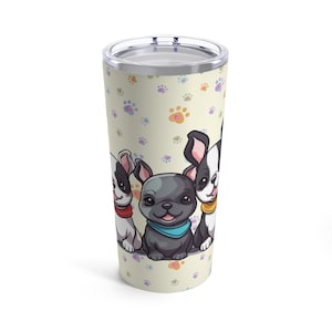 Boston Terrier Pups Tumbler 20oz