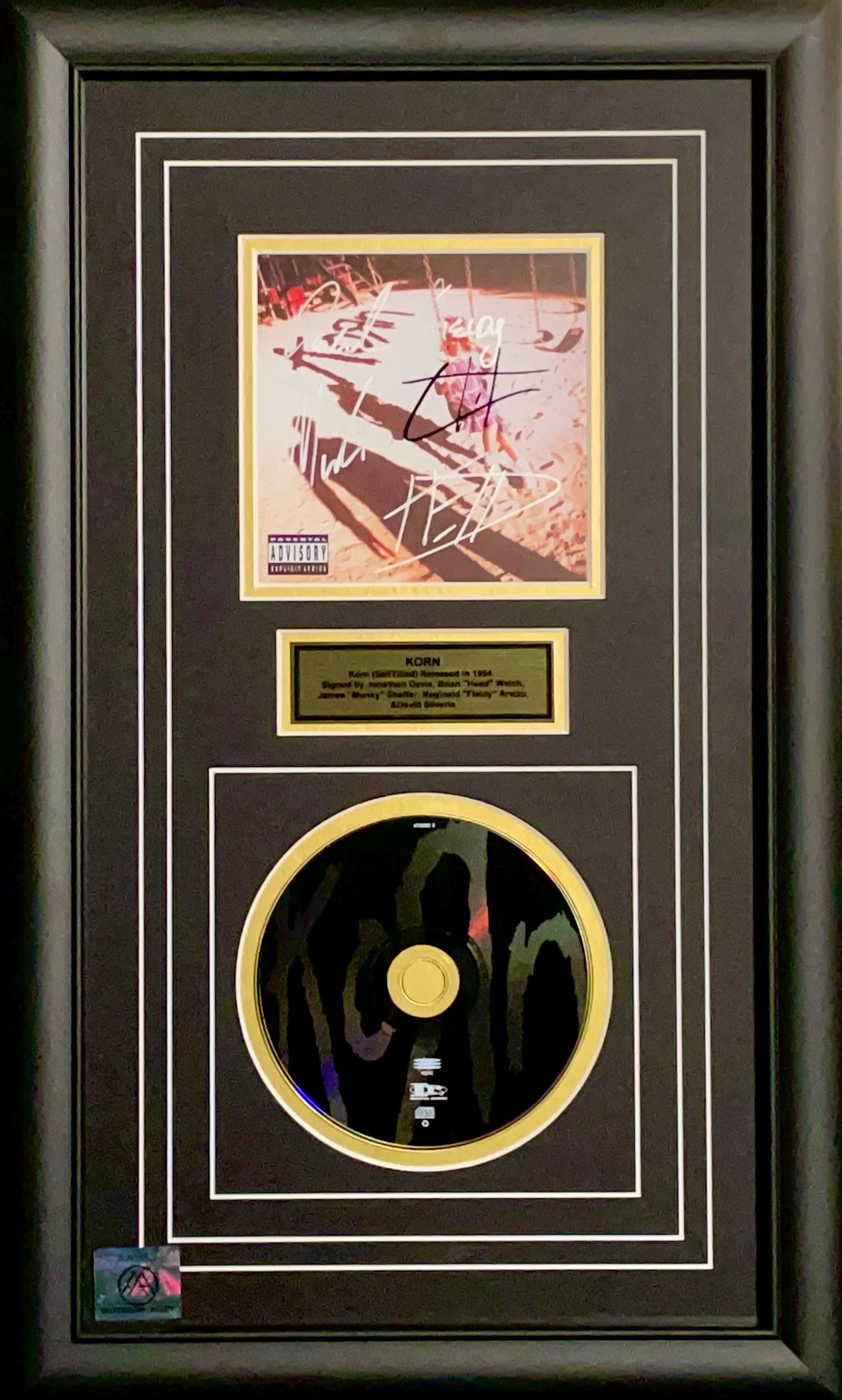 み*ら様  × KORN ジャケット Lサイズ Korn「Self Titled」CDジャケット（5人全員サイン入り）｜Autograph