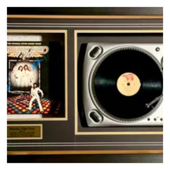 Signed Saturday Night Fever Framed Album – Bee Gees, Travolta