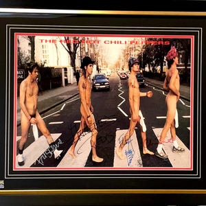Red Hot Chilli Peppers Abbey Road Signed Poster