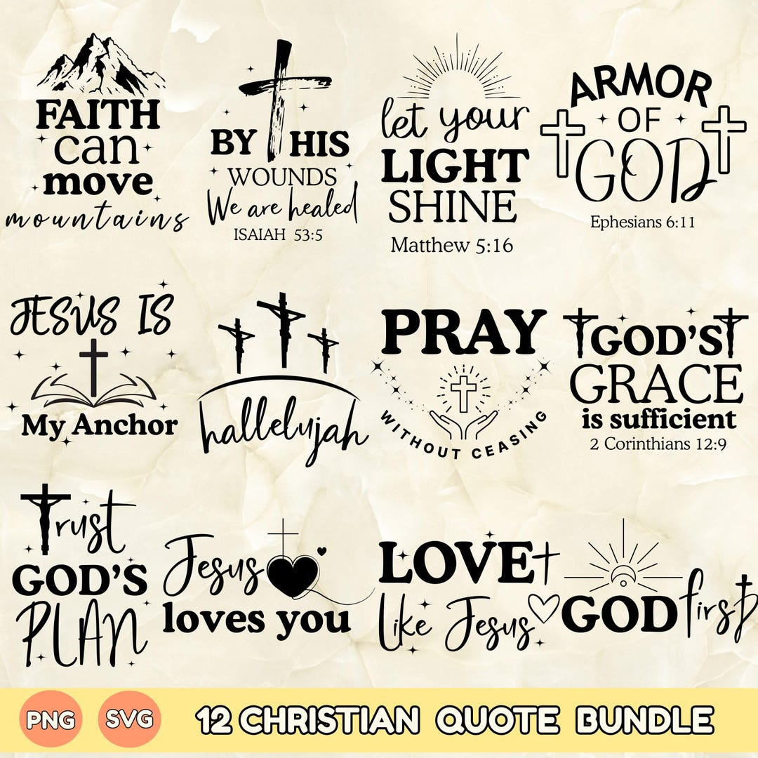 Christian SVG Bundle, Christian Svg, Religious Svg, Faith Svg, God Svg ...
