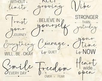 Motivational Svg Bundle, Positive Svg Bundle, Motivational Png File, Inspirational Svg Bundle, Png Svg File