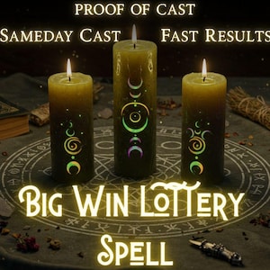 BIG WIN LOTTERY Spell | Lottery Luck | Money Spell | Jackpot Energy | Fast Wealth | Lucky Numbers | Win Big | Fortune Draw