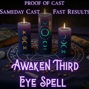 AWAKEN THIRD EYE Spell | Open Insight | Spiritual Vision | Psychic Power | Intuition Boost | Inner Wisdom | Energy Awareness |Mind Expansion