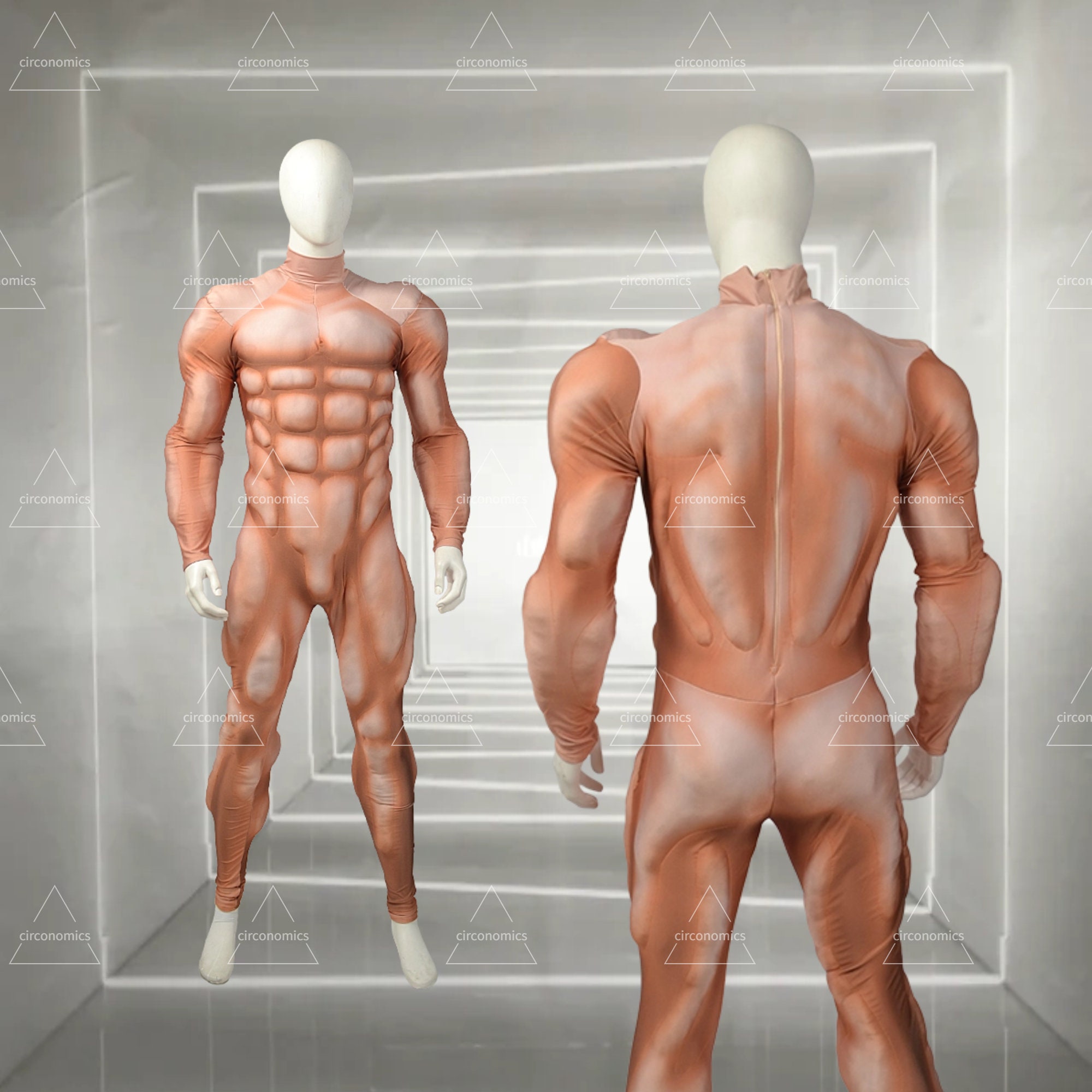 Muscle Suit Bigger Skin Color for Costume Cosplay 