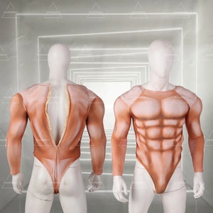 Realistic Slim Muscle Suit in Dark Brown