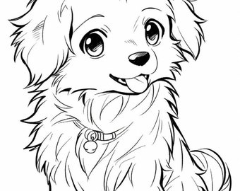 Coloring page, for Child, Baby Dog