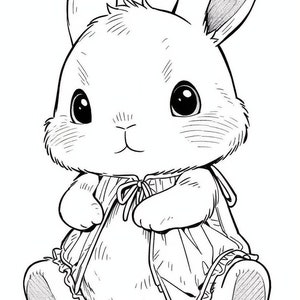 Coloring page, for Child, Baby Rabbit image 1