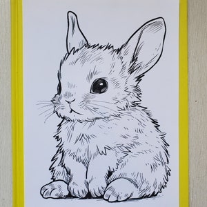 Coloring page, for Child, Baby Rabbit image 2