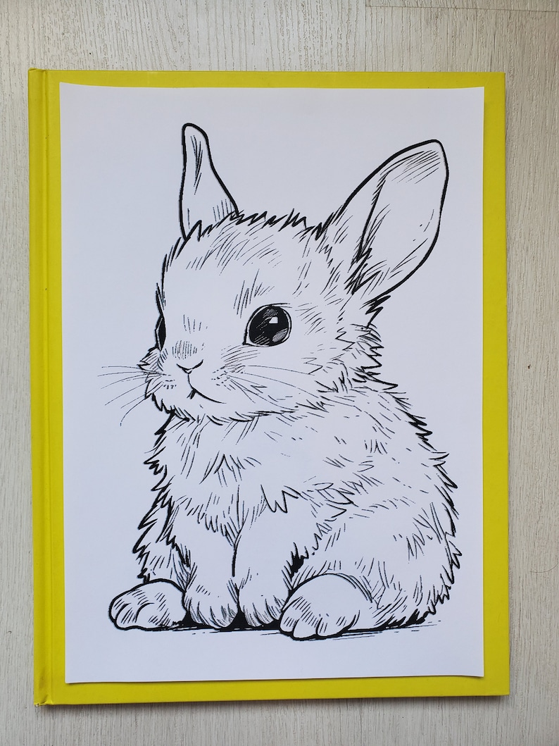 Coloring page, for Child, Baby Rabbit image 2