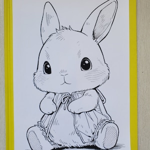 Coloring page, for Child, Baby Rabbit image 3