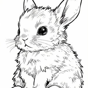 Cute Baby Bunnies Coloring Pages