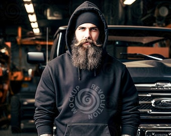 Black hoodie men Gildan 18500 Mockup Mens black hoodie mockup Men Hoodie Mockup Hoodie Mock Gildan Mens Mockup Bike Mockup Lifestyle