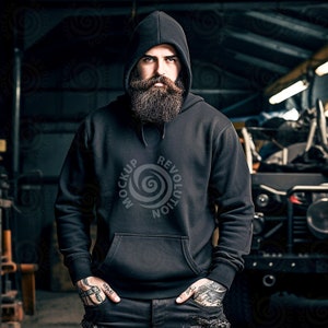 Schwarzer Hoodie Männer Gildan 18500 Mockup Herren schwarzer Hoodie Mockup Männer Hoodie MockupHoodie Mock Gildan Mens Mockup Bike Mockup Lifestyle